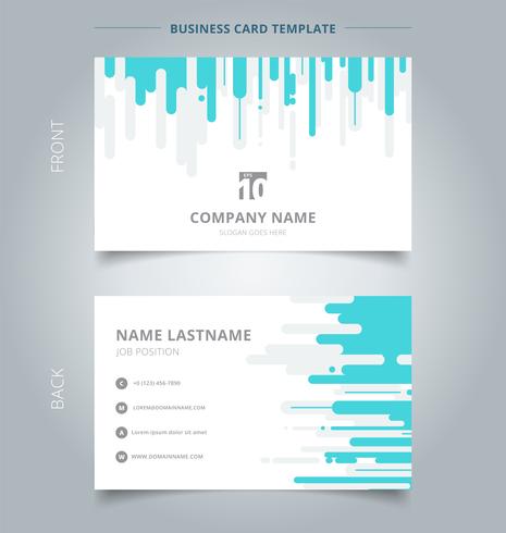 Creative business card and name card template blue and gray Rounded Lines vertical Halftone Transition background. vector