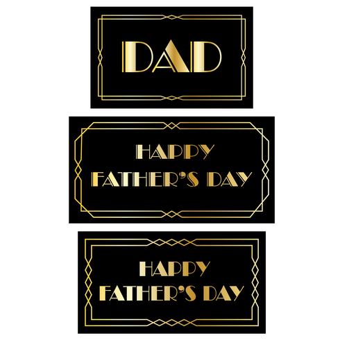 Father's Day Art Deco Frames vector