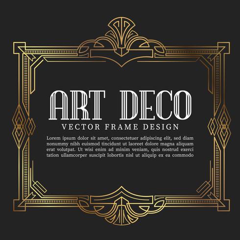 Vintage frame art deco style. vector illustration