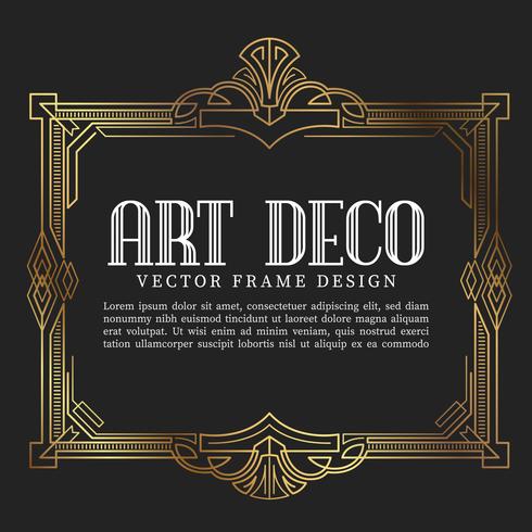 Marco de estilo art deco vintage. ilustración vectorial vector