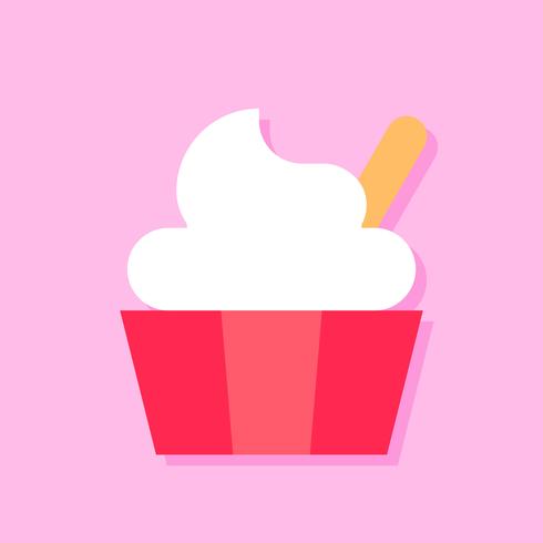 Soft serve vector illustration, Sweets flat style icon