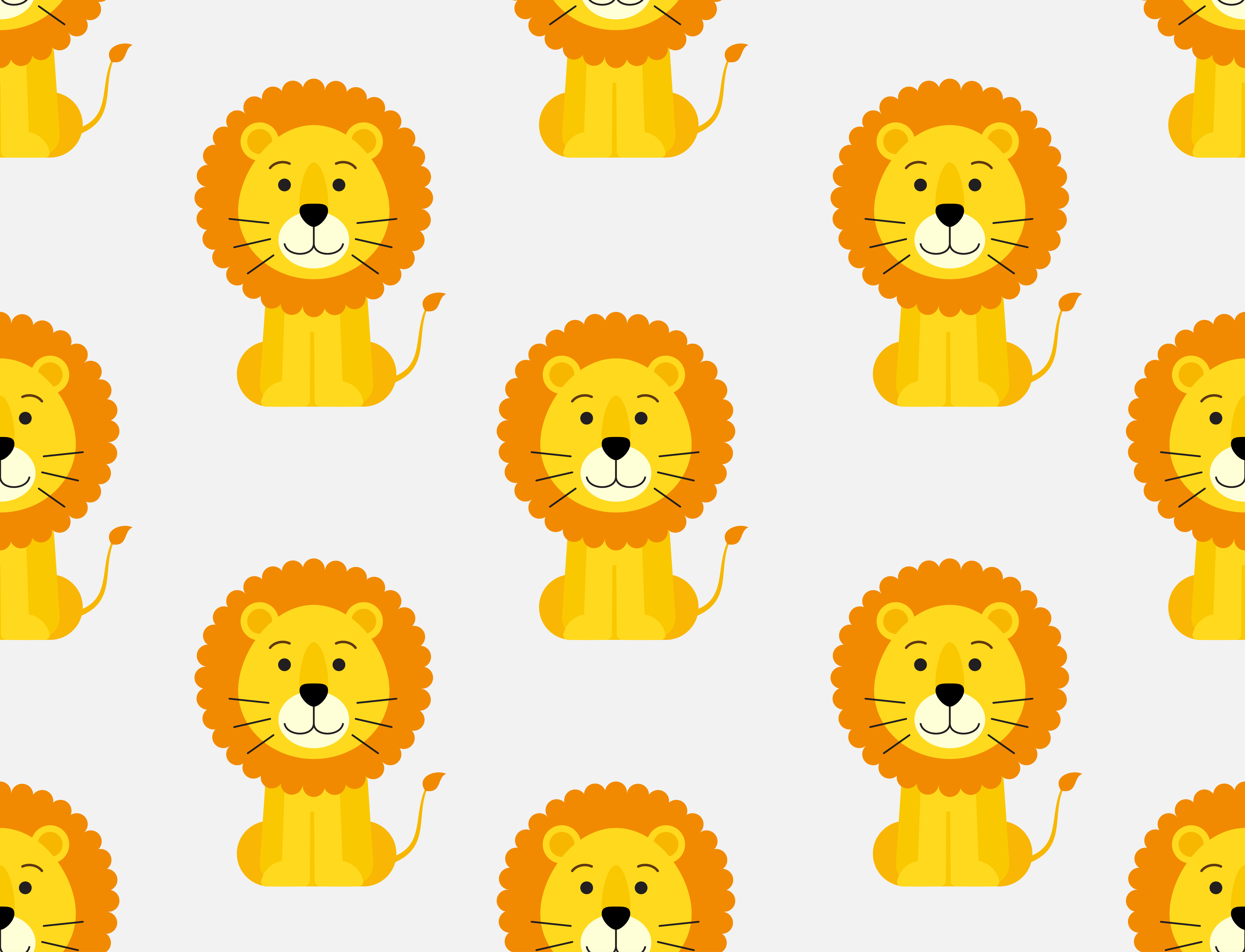 Download Seamless pattern of cute cartoon lion background ...