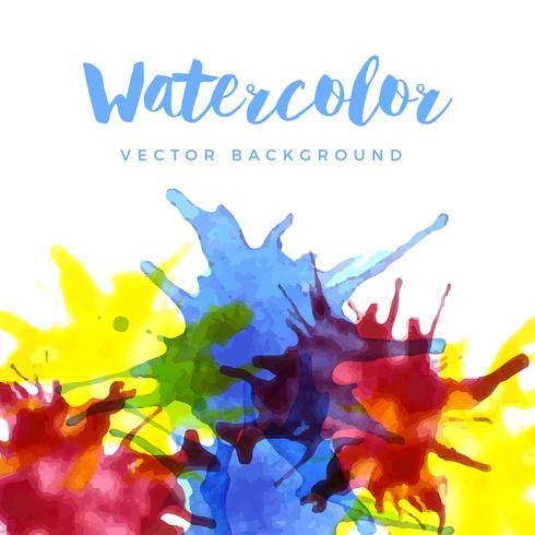 watercolor splashes background vector