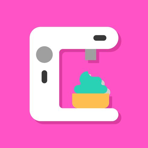 Soft serve machine vector illustration, Sweets flat style icon