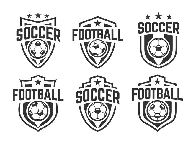 Soccer Classic Vector Emblems Set