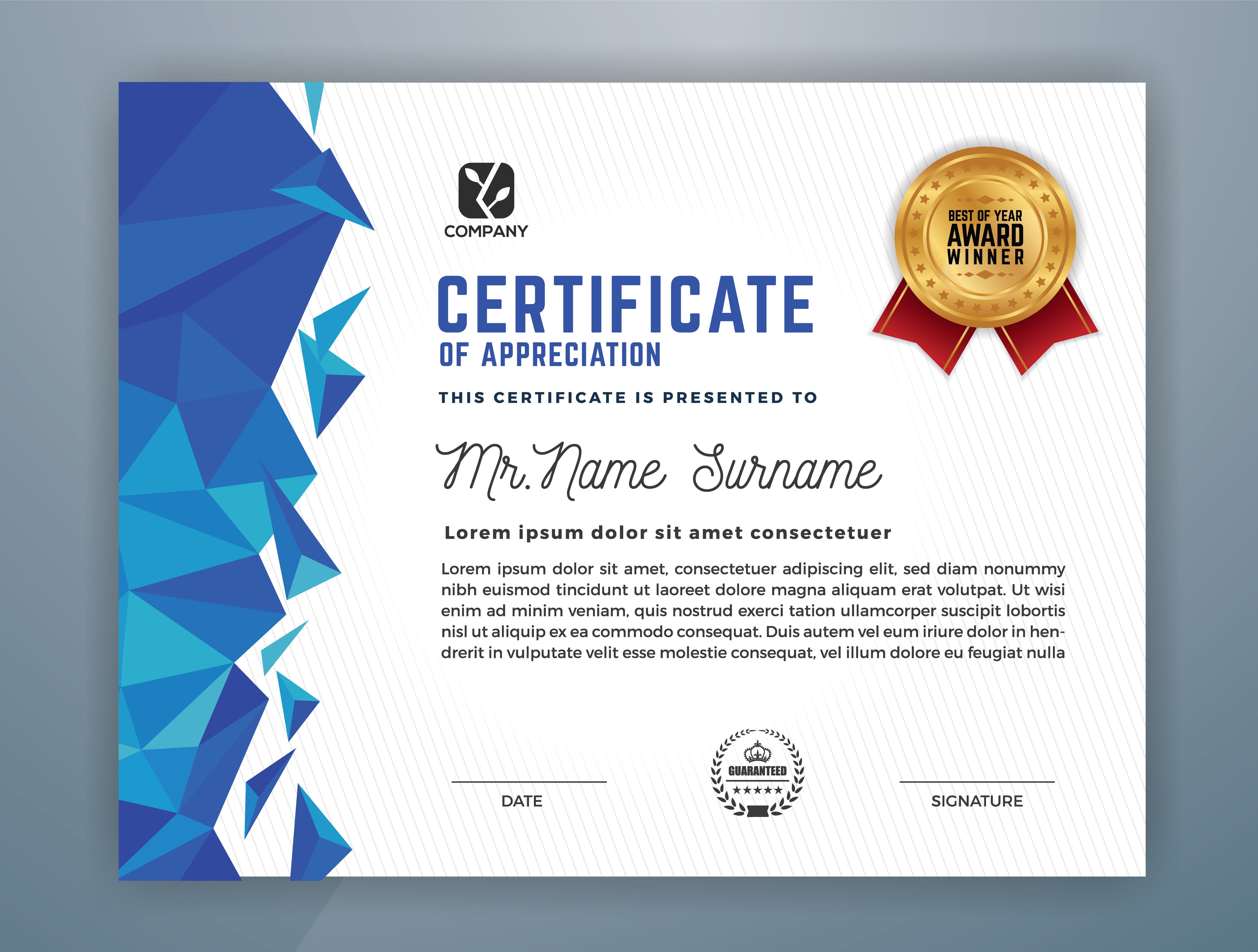 Award Certificate Border Template