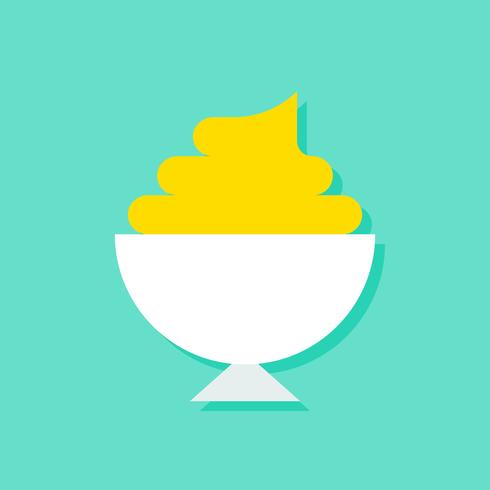 Soft serve vector illustration, Sweets flat style icon