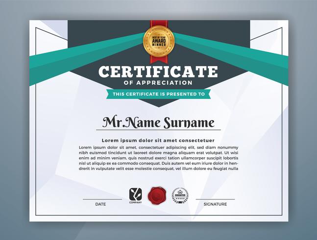 Multipurpose Modern Professional Certificate Template Design vector