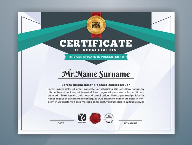 Multipurpose Modern Professional Certificate Template Design vector