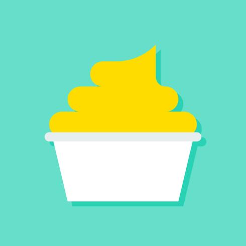 Soft serve vector illustration, Sweets flat style icon