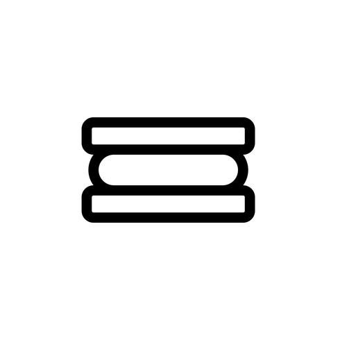 Ice cream sandwich vector illustration, Sweets line style icon