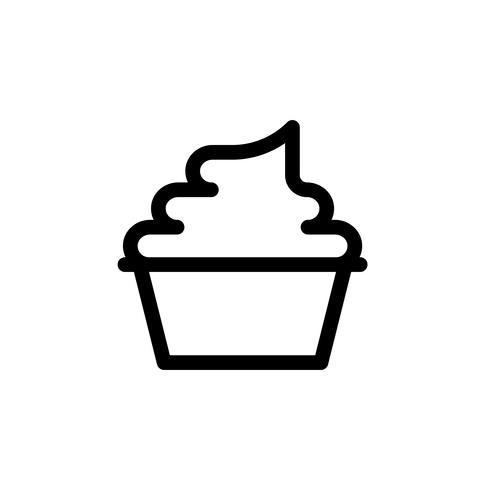 Soft serve vector illustration, Sweets line style icon