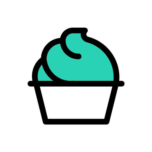 Soft serve vector, Sweets filled icon editable outline vector