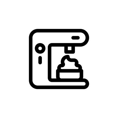 Soft serve machine vector illustration, Sweets line style icon