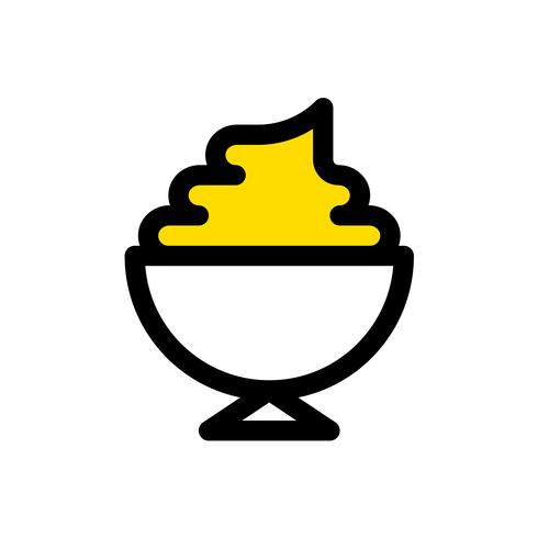 Soft serve vector, Sweets filled icon editable outline vector