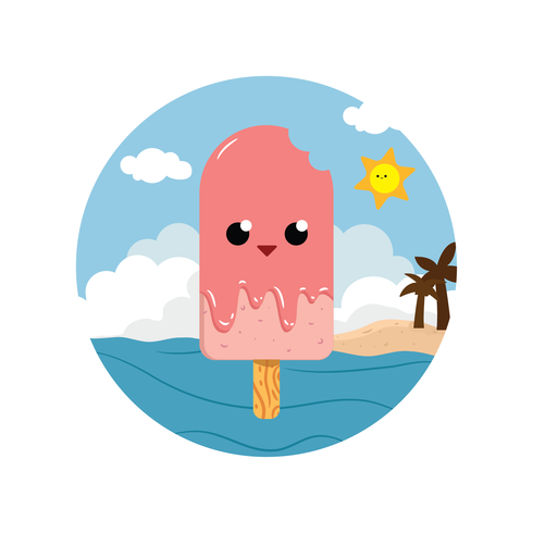 Vector de helado de verano