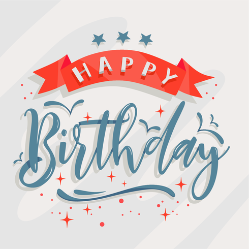 Happy Birthday Typography Vector