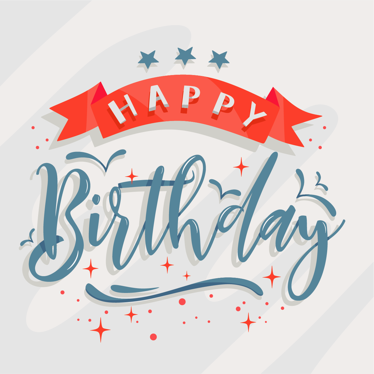 Download Happy Birthday Typography Vector - Download Free Vectors ...