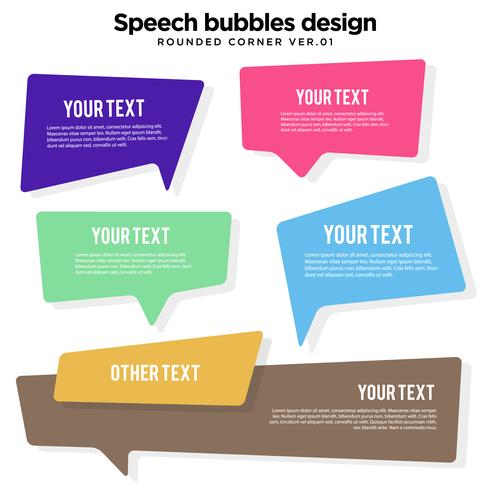 Speech Bubble variation set vector