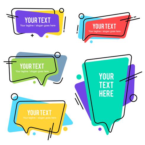 Speech Bubble variation set vector