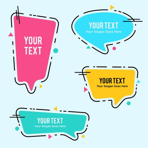 Speech Bubble variation set vector