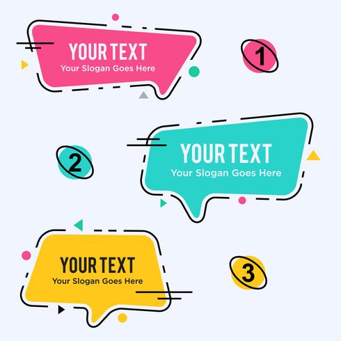 Speech Bubble variation set vector