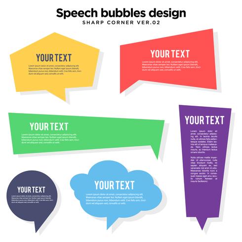 Speech Bubble variation set vector