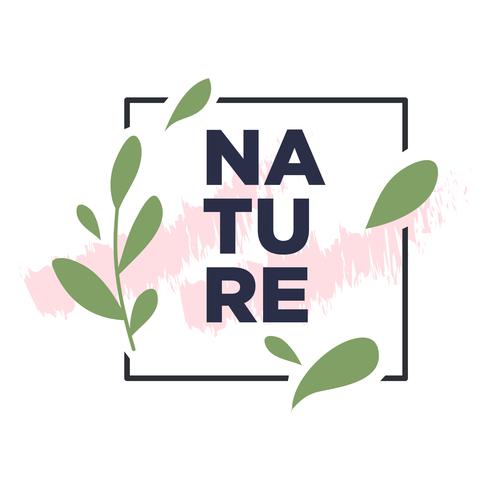 Nature Botanical illustration simple design vector