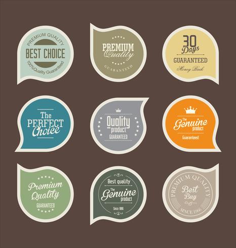 Modern badges stickers and labels collection vector