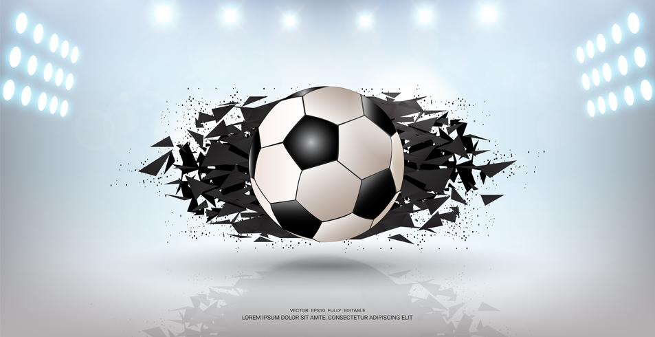 Sport banner background, Realistic graphic design 3d ball element with Copy space for Presentation mockup template. vector