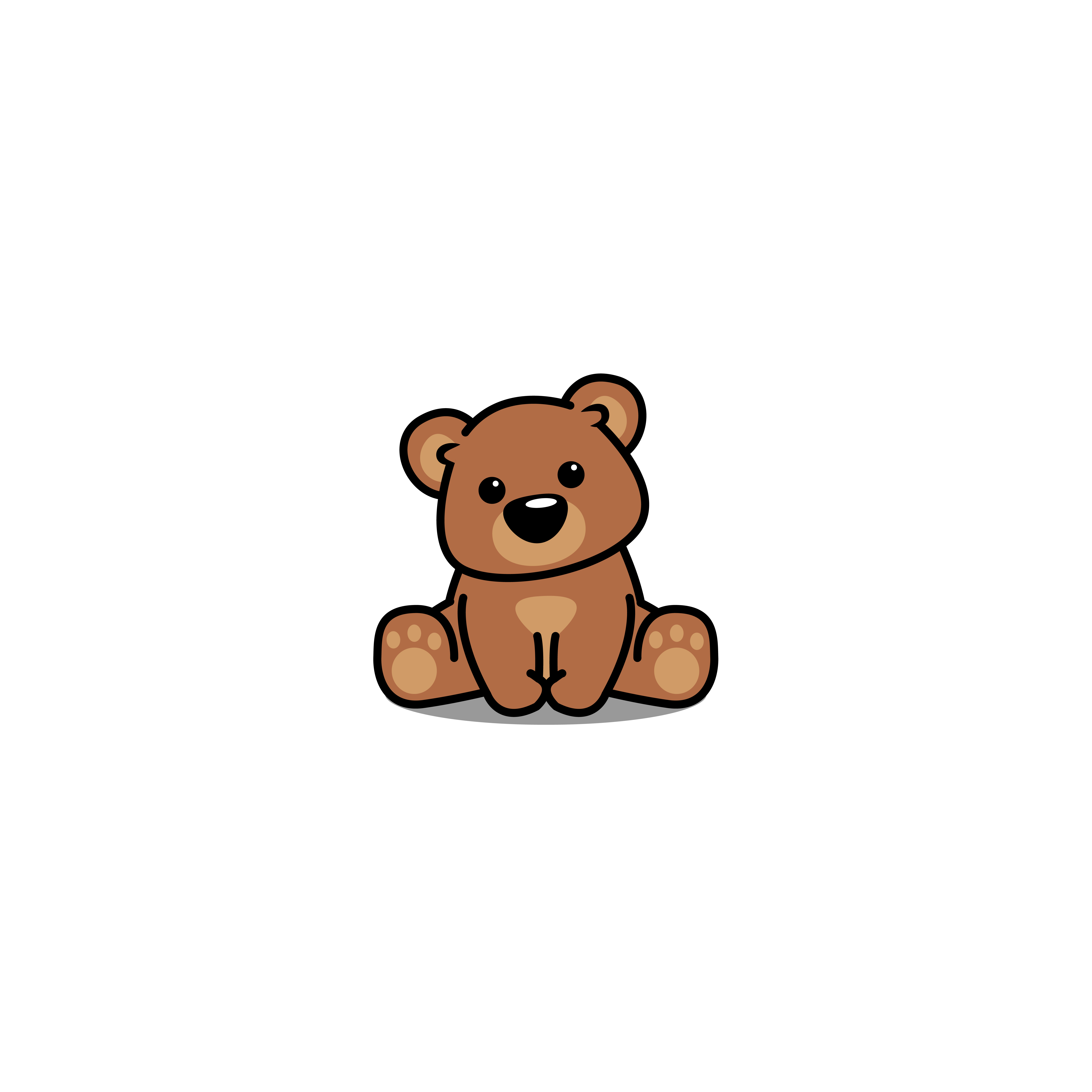 Download Cute bear sitting, vector illustration 559133 Vector Art ...