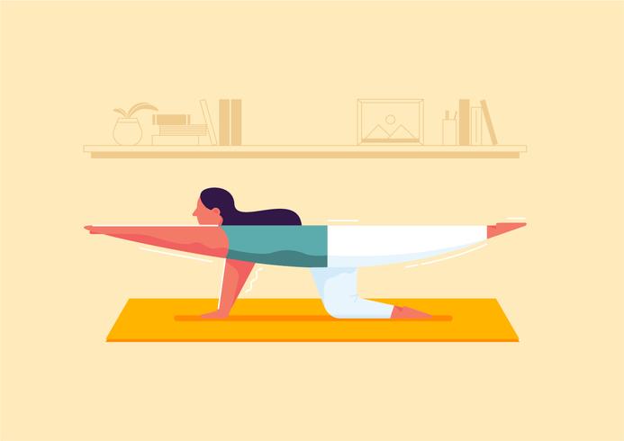 Pose de yoga ilustración vectorial vector