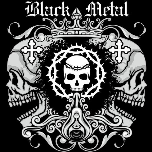 aggressive emblem with skull vector