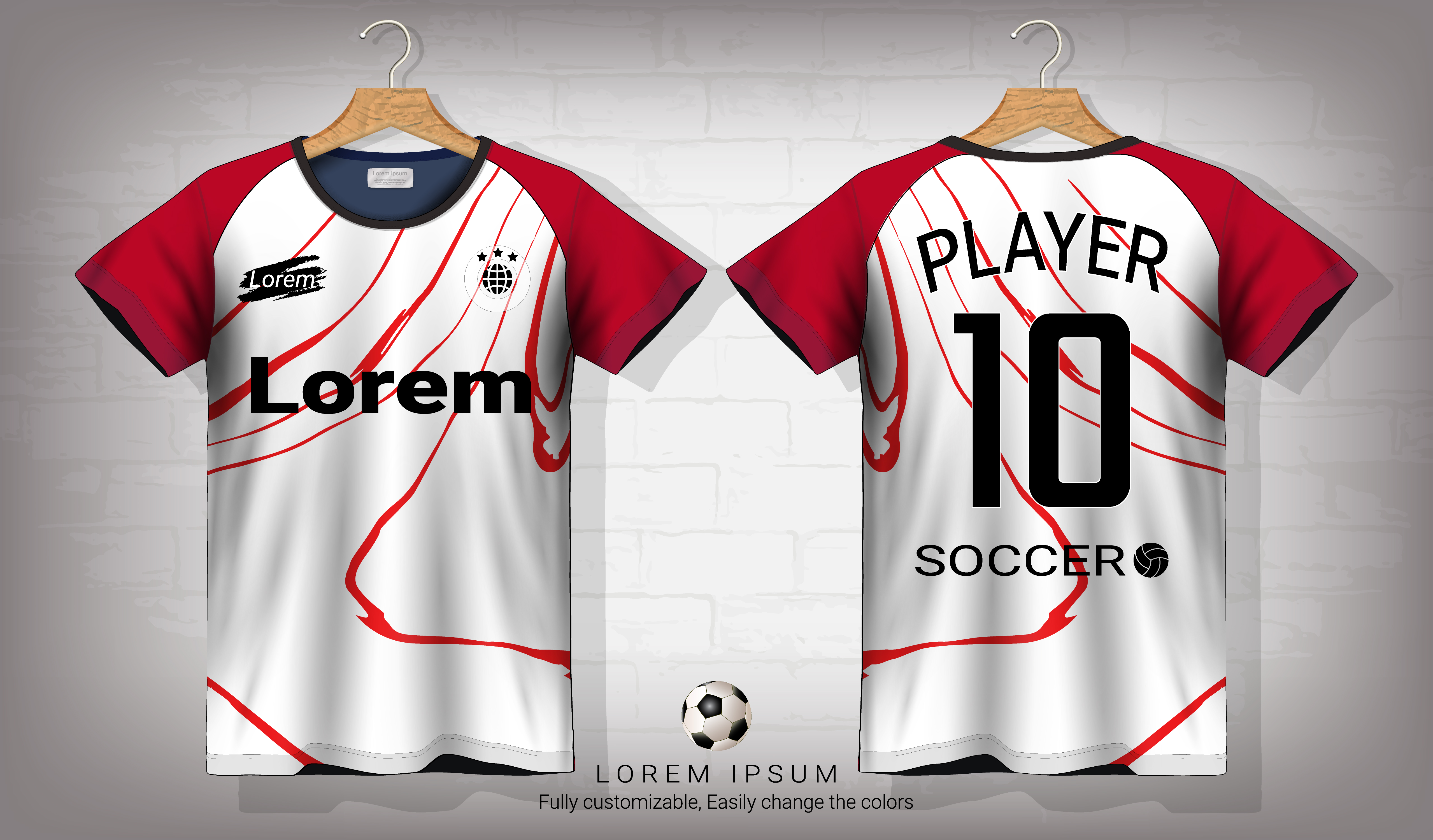 Download Soccer jersey and t-shirt sport mockup template, Graphic ...