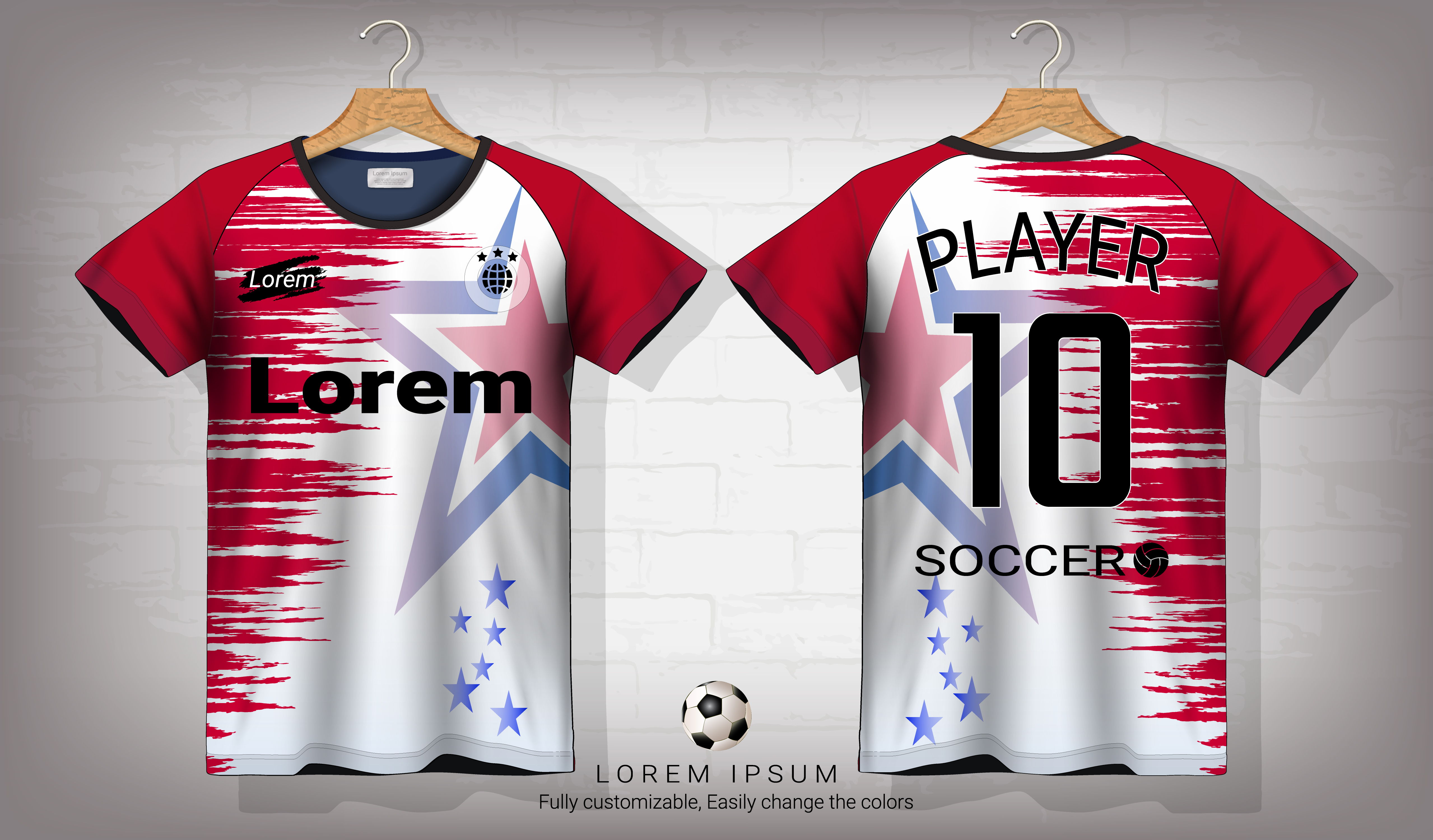 Download Soccer jersey and t-shirt sport mockup template, Graphic ...