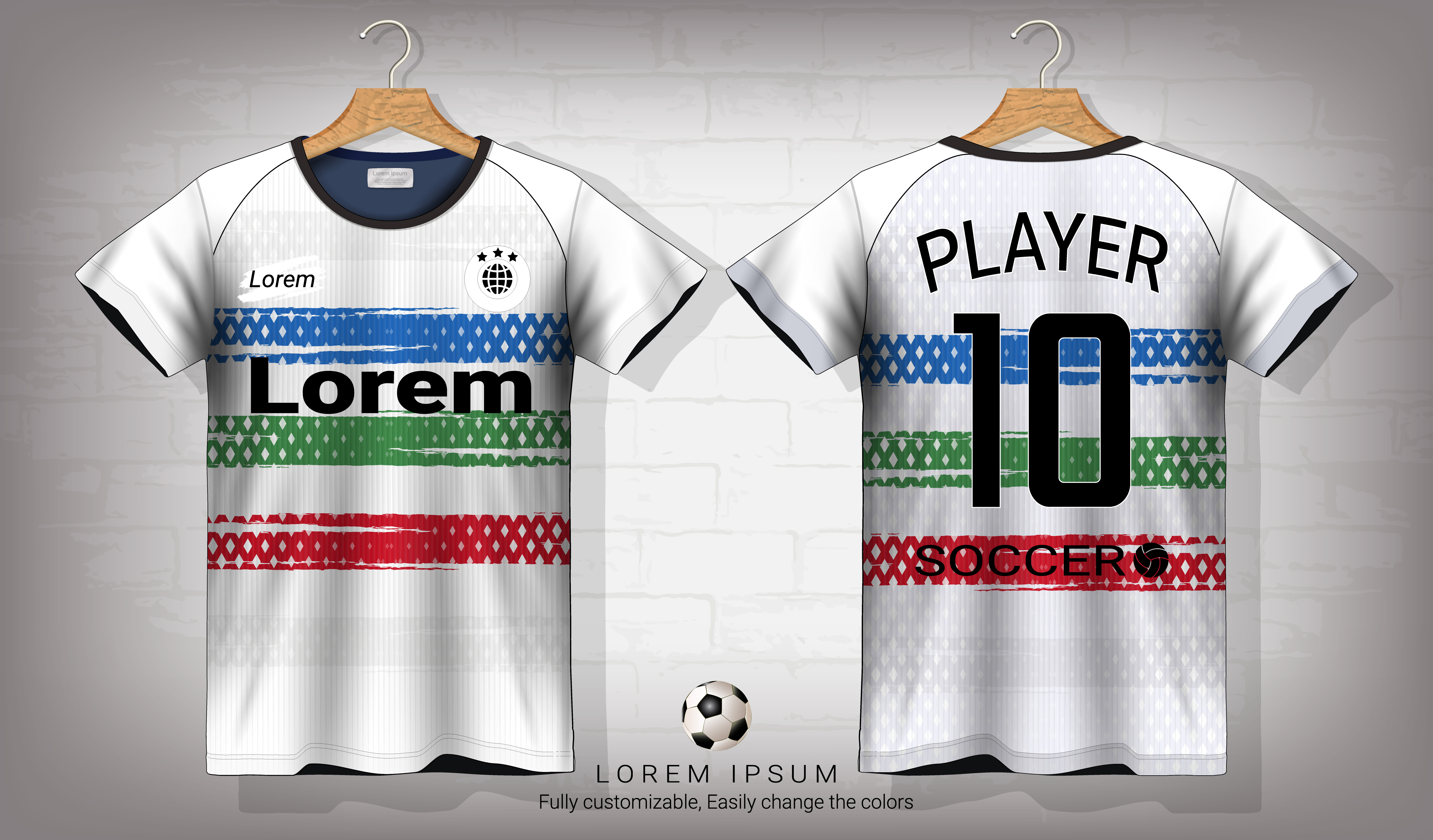 Download Soccer jersey and t-shirt sport mockup template, Graphic ...