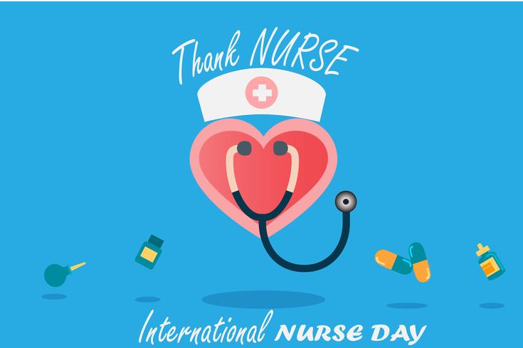 International nurse day on May every year design by vector in tonality tone concept