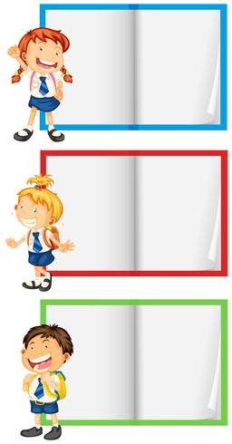A Set of Studentand Notebook vector