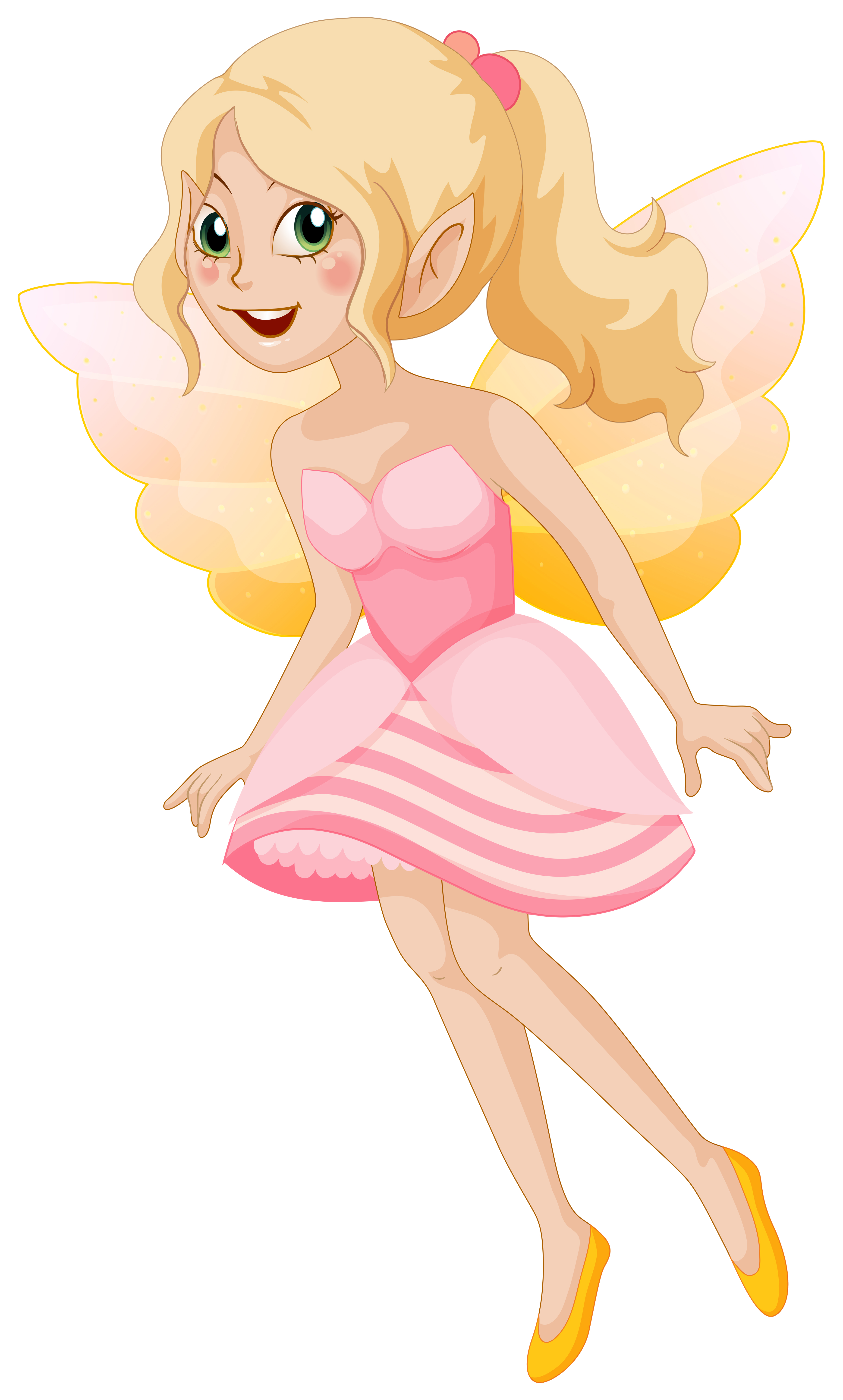 Cute fairy in pink dress smiling 559398 Download Free Vectors Clipart Graphics & Vector Art