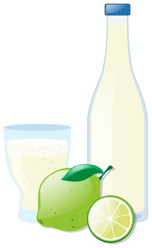 Fresh lemon and juice vector