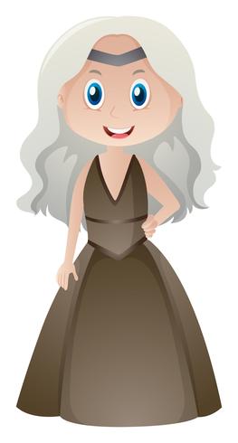 Beautiful woman in medieval outfit vector