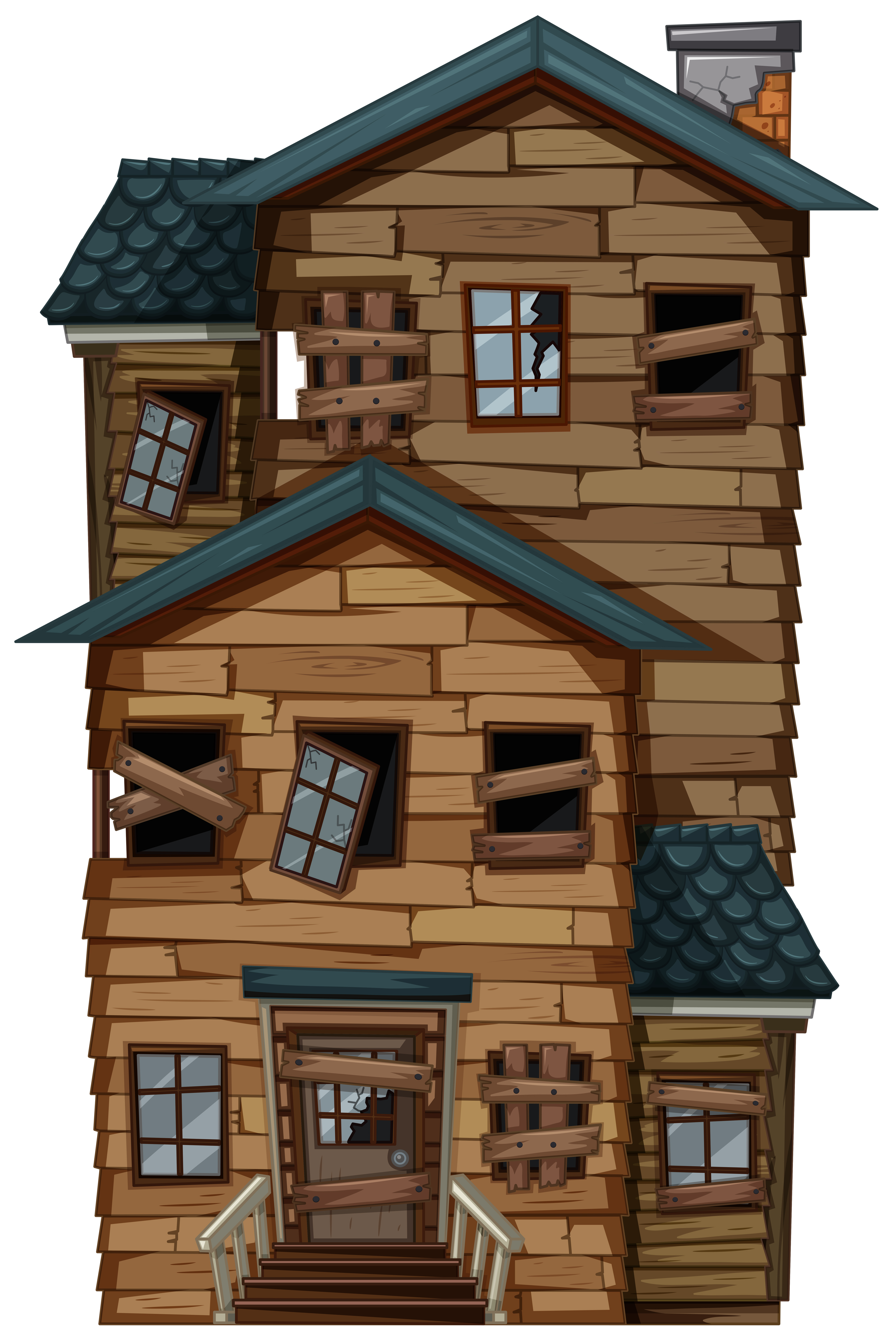 Old wooden house with chimney 559522 Vector Art at Vecteezy