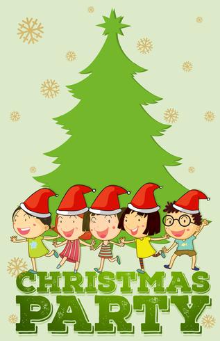 Children singing christmas songs vector