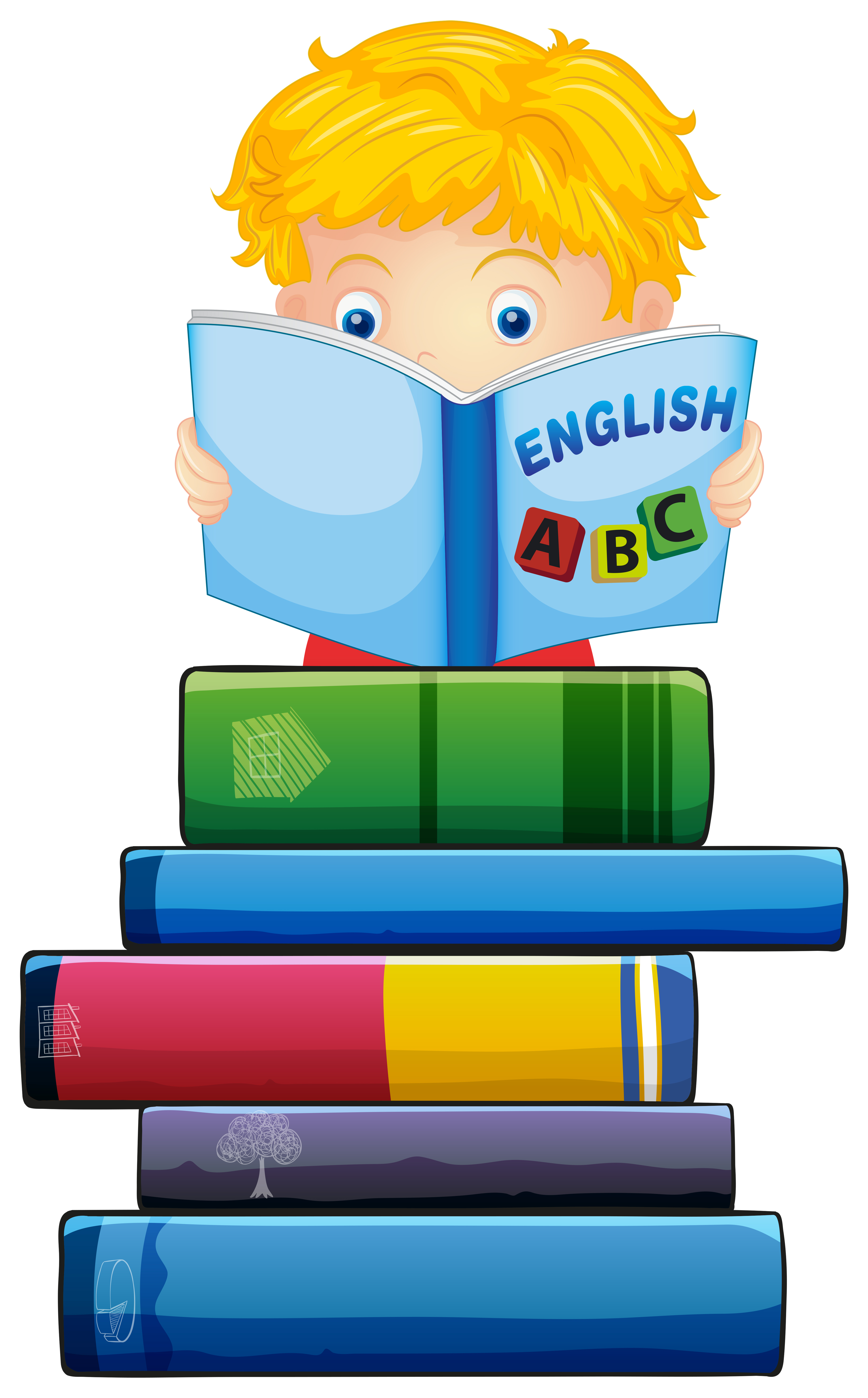 Boy reading a book on white background 559613 Vector Art at Vecteezy