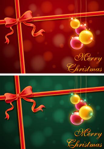 Christmas theme background with red and green vector