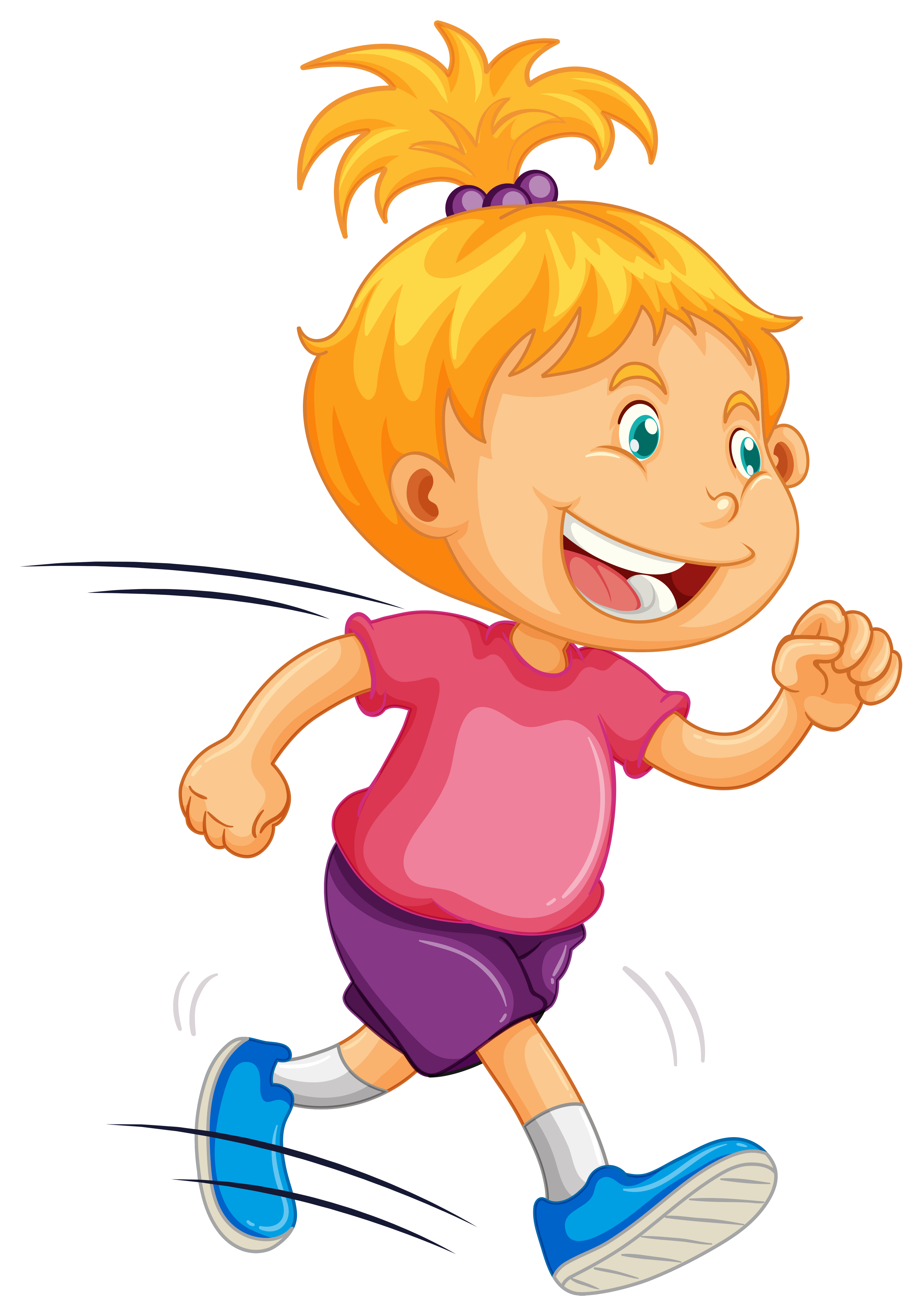 A Kid Running on White Background - Download Free Vectors, Clipart
