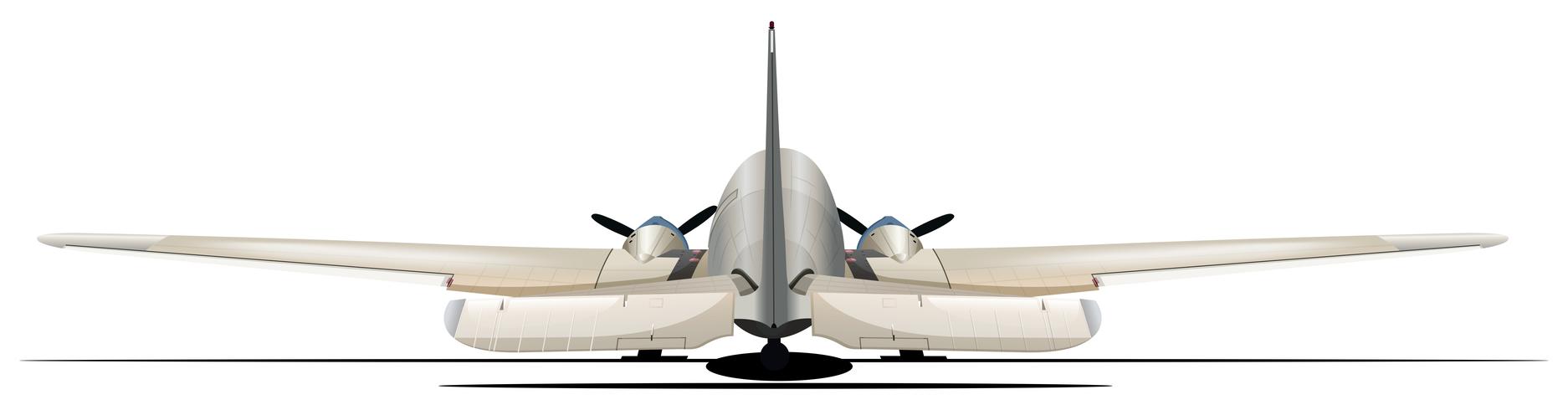 Airplane from the Back View vector