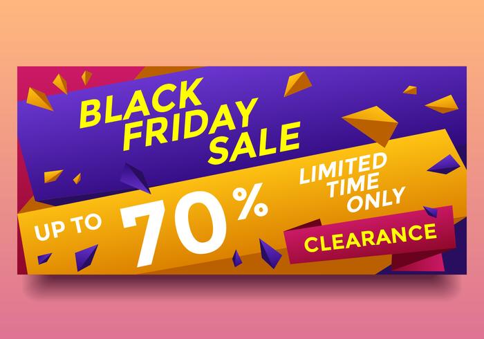 Black Friday Clearance Sale Banner Vector