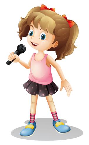 girl singers clipart