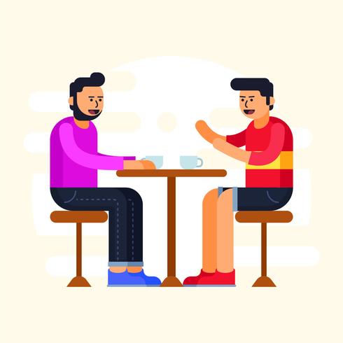 coffee shop meeting vector